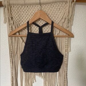 Prana Black Strappy Crop Top sports bra small